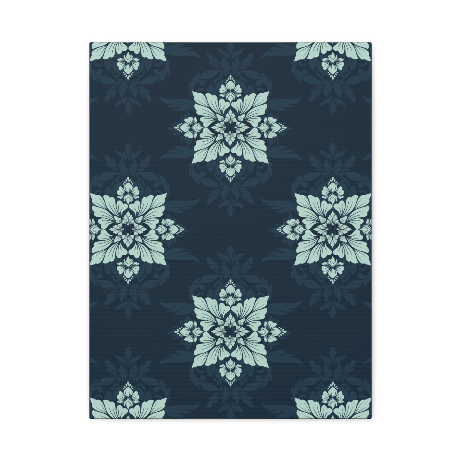Damask Pattern 024 - 18 in x 24 in Matte Canvas, Stretched, 1.25 in