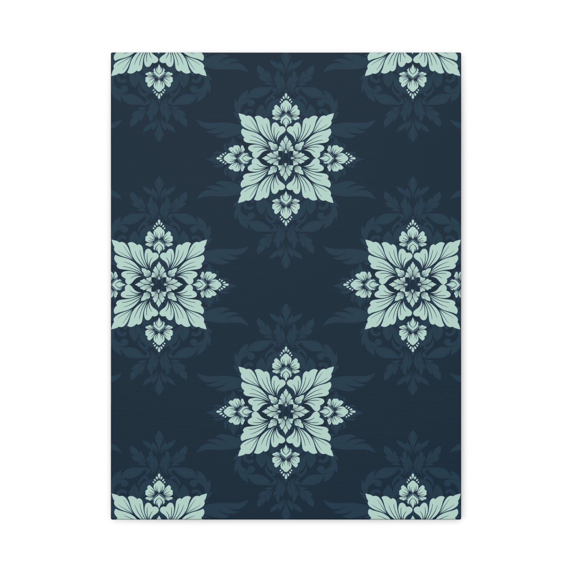 Damask Pattern 024 - 18 in x 24 in Matte Canvas, Stretched, 1.25 in