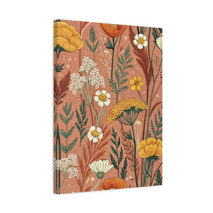 Wildflowers Pattern 037 - 18 in x 24 in Matte Canvas, Stretched, 1.25 in