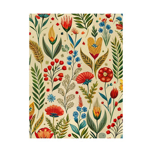 Folk Floral Pattern, Bulgarian Inspired 02 - 18 in x 24 in Matte Poster
