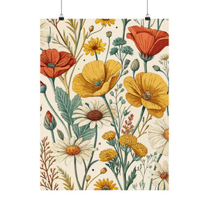 Wildflowers Pattern 169 - 18 in x 24 in Matte Poster