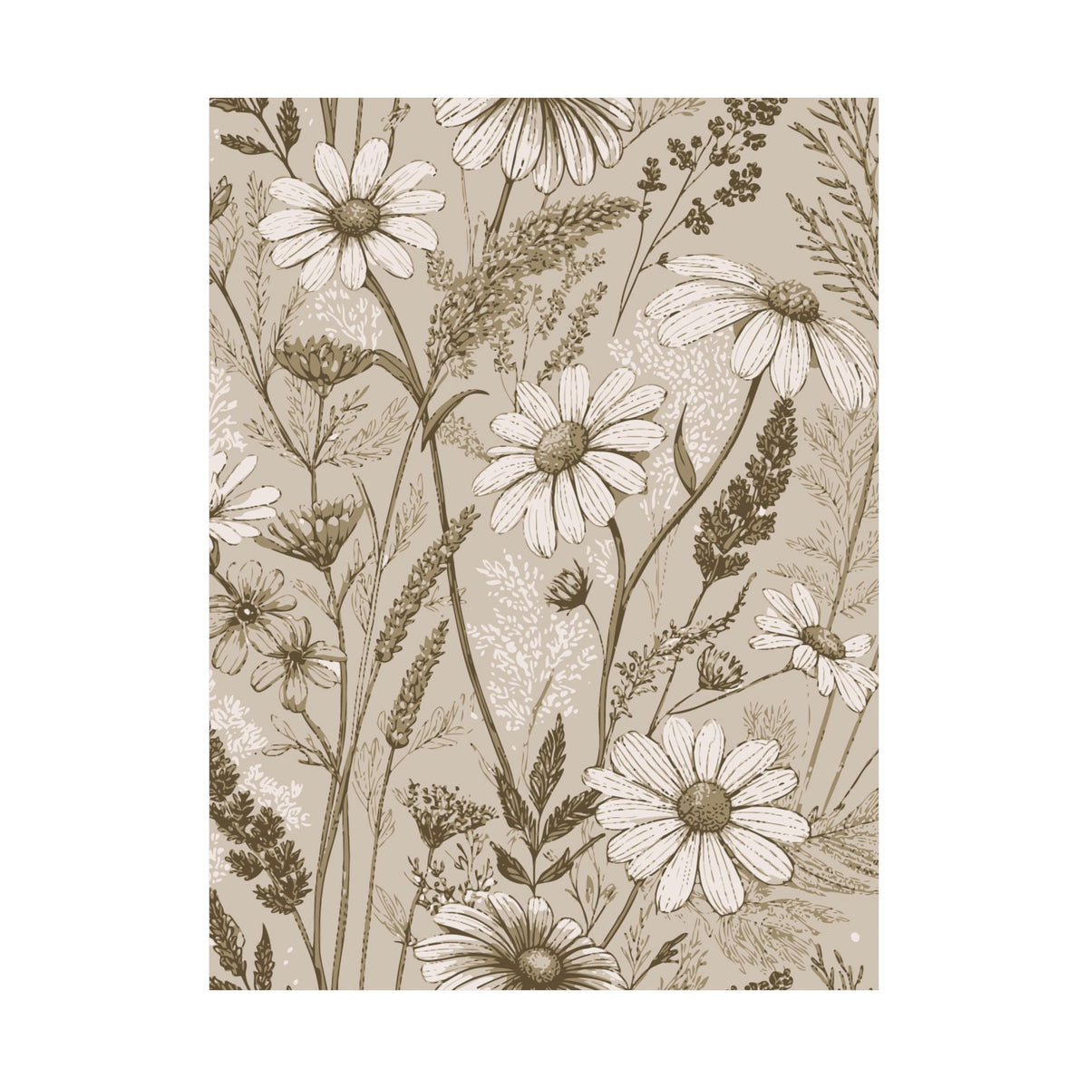 Wildflowers Pattern 104 - 18 in x 24 in Matte Poster