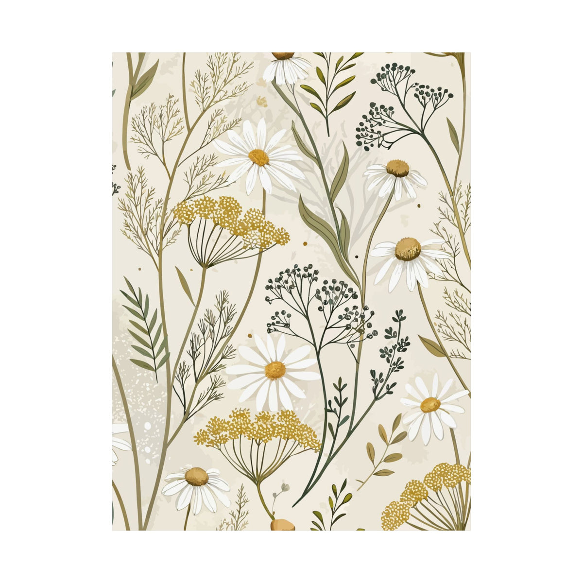 Wildflowers Pattern 058 - 18 in x 24 in Matte Poster