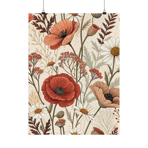 Wildflowers Pattern 040 - 18 in x 24 in Matte Poster