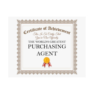 World's Greatest Purchasing Agent - 14 in x 11 in Matte Poster