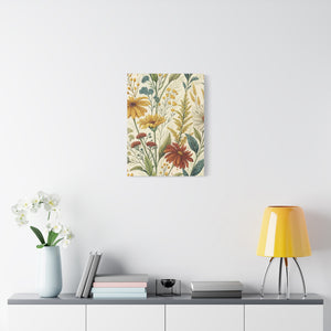 Wildflowers Pattern 029 - 18 in x 24 in Matte Canvas, Stretched, 1.25 in
