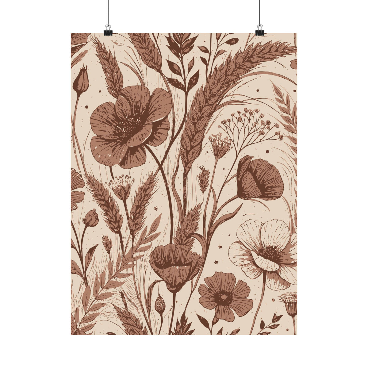 Wildflowers Pattern 094 - 18 in x 24 in Matte Poster