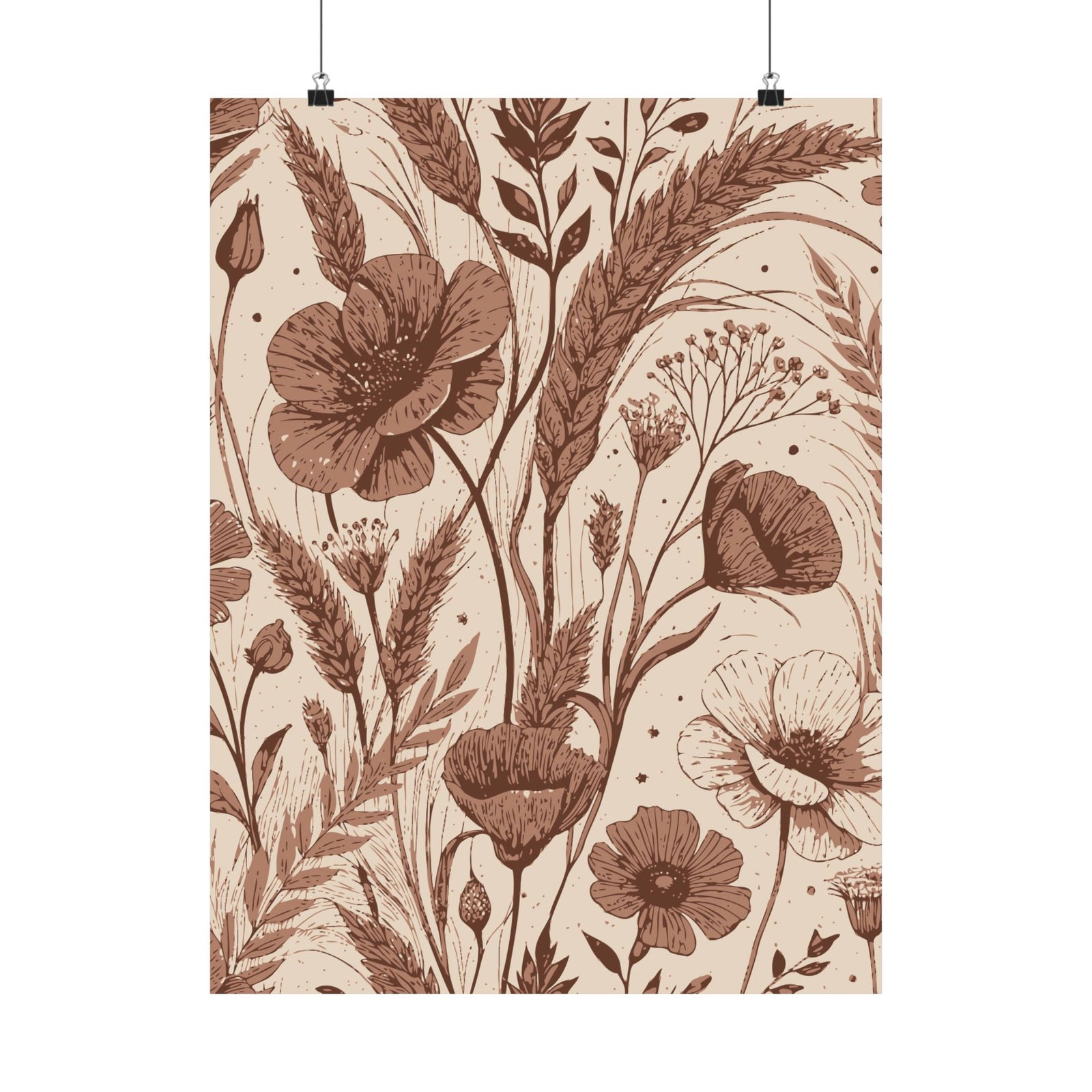 Wildflowers Pattern 094 - 18 in x 24 in Matte Poster