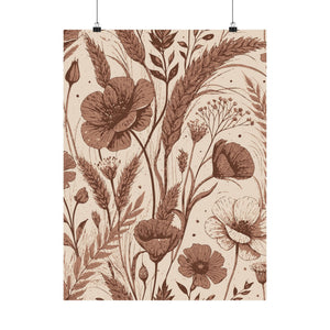 Wildflowers Pattern 094 - 18 in x 24 in Matte Poster