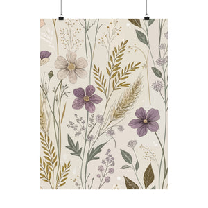 Wildflowers Pattern 060 - 18 in x 24 in Matte Poster