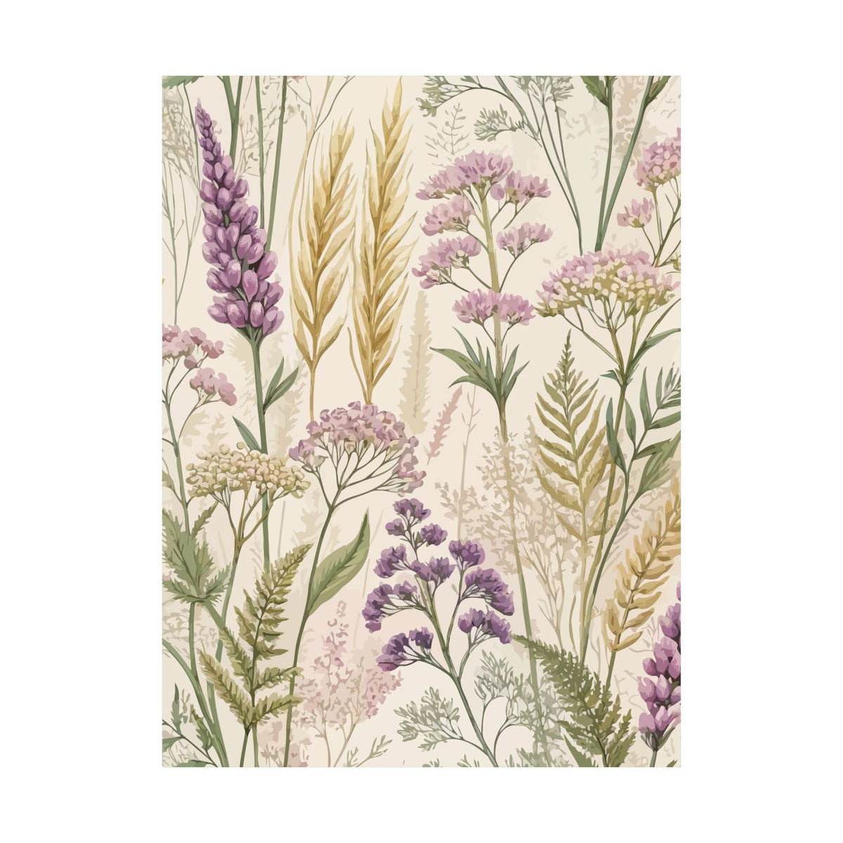 Wildflowers Pattern 146 - 18 in x 24 in Matte Poster