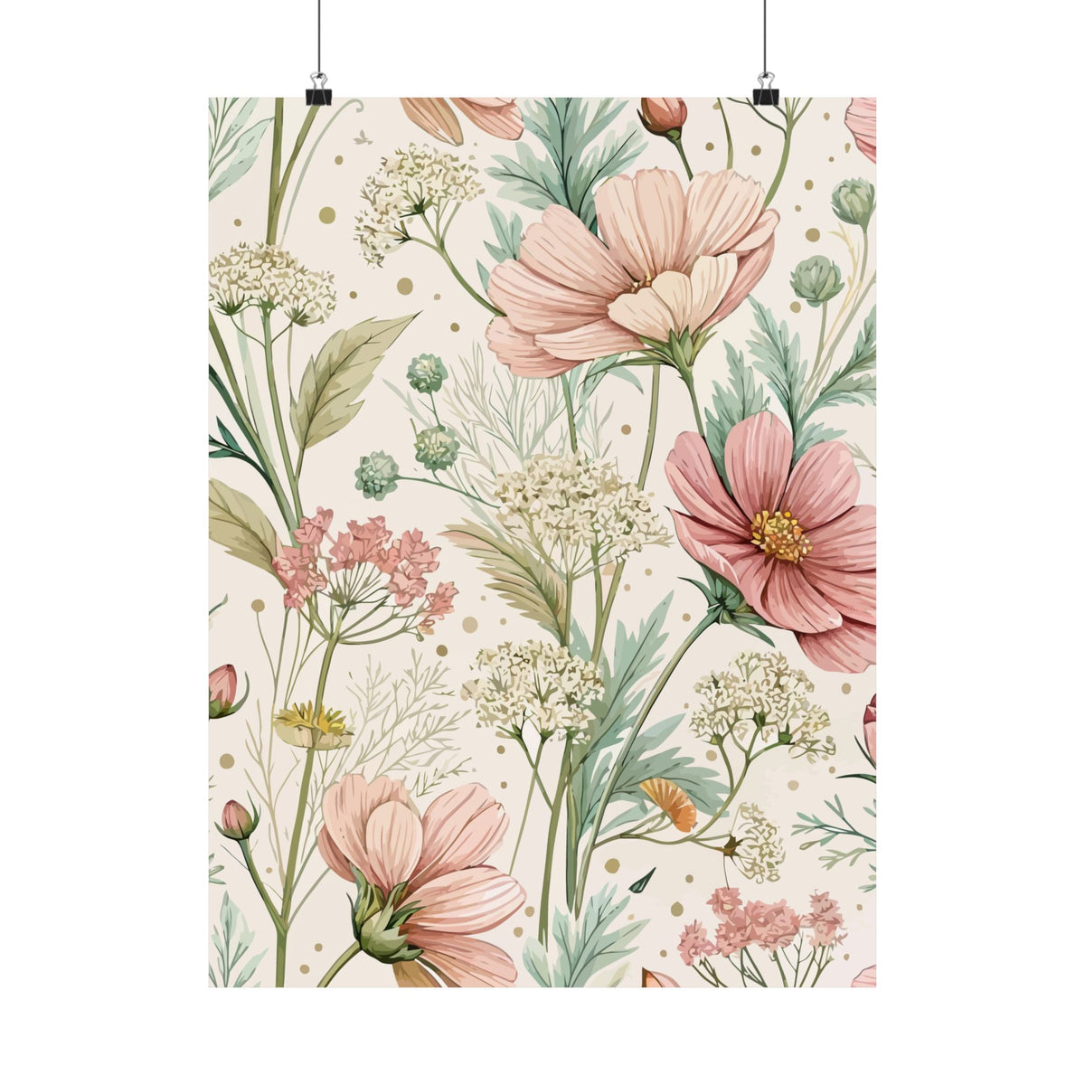 Wildflowers Pattern 151 - 18 in x 24 in Matte Poster