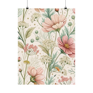 Wildflowers Pattern 151 - 18 in x 24 in Matte Poster