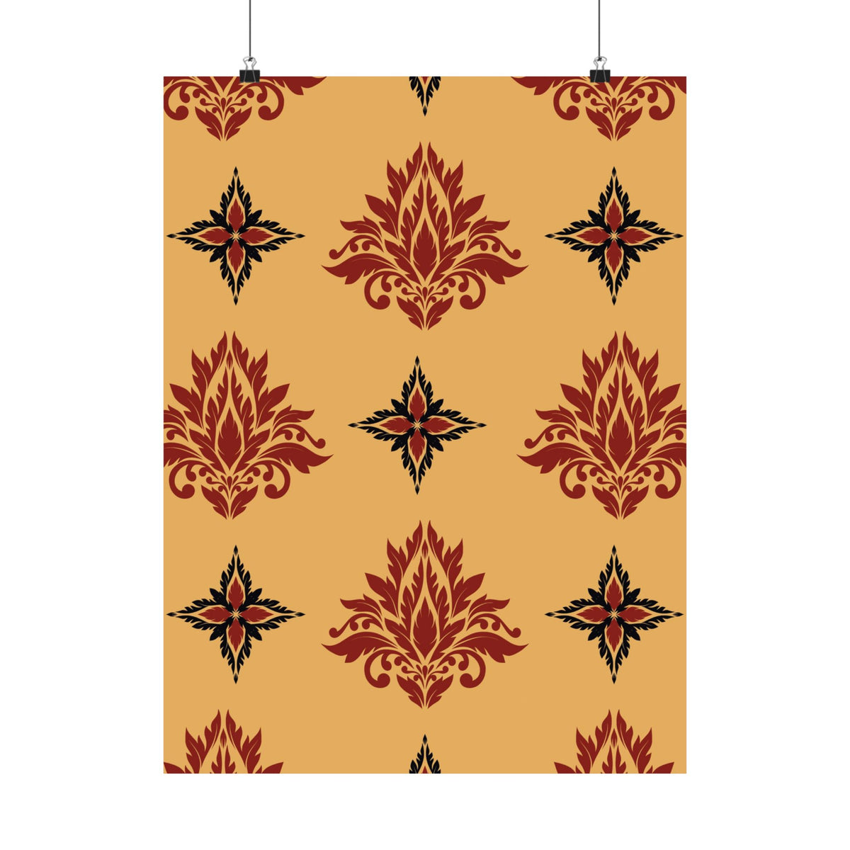 Damask Pattern 009 - 18 in x 24 in Matte Poster