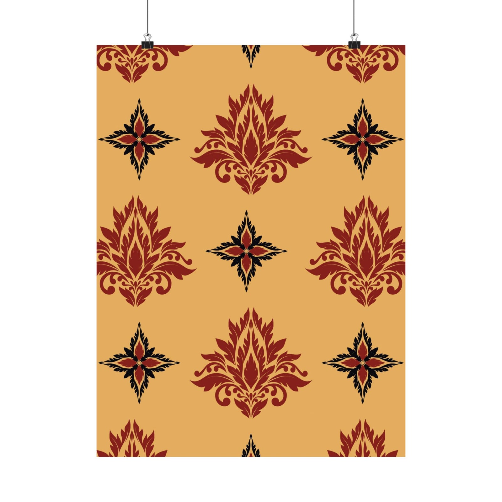 Damask Pattern 009 - 18 in x 24 in Matte Poster