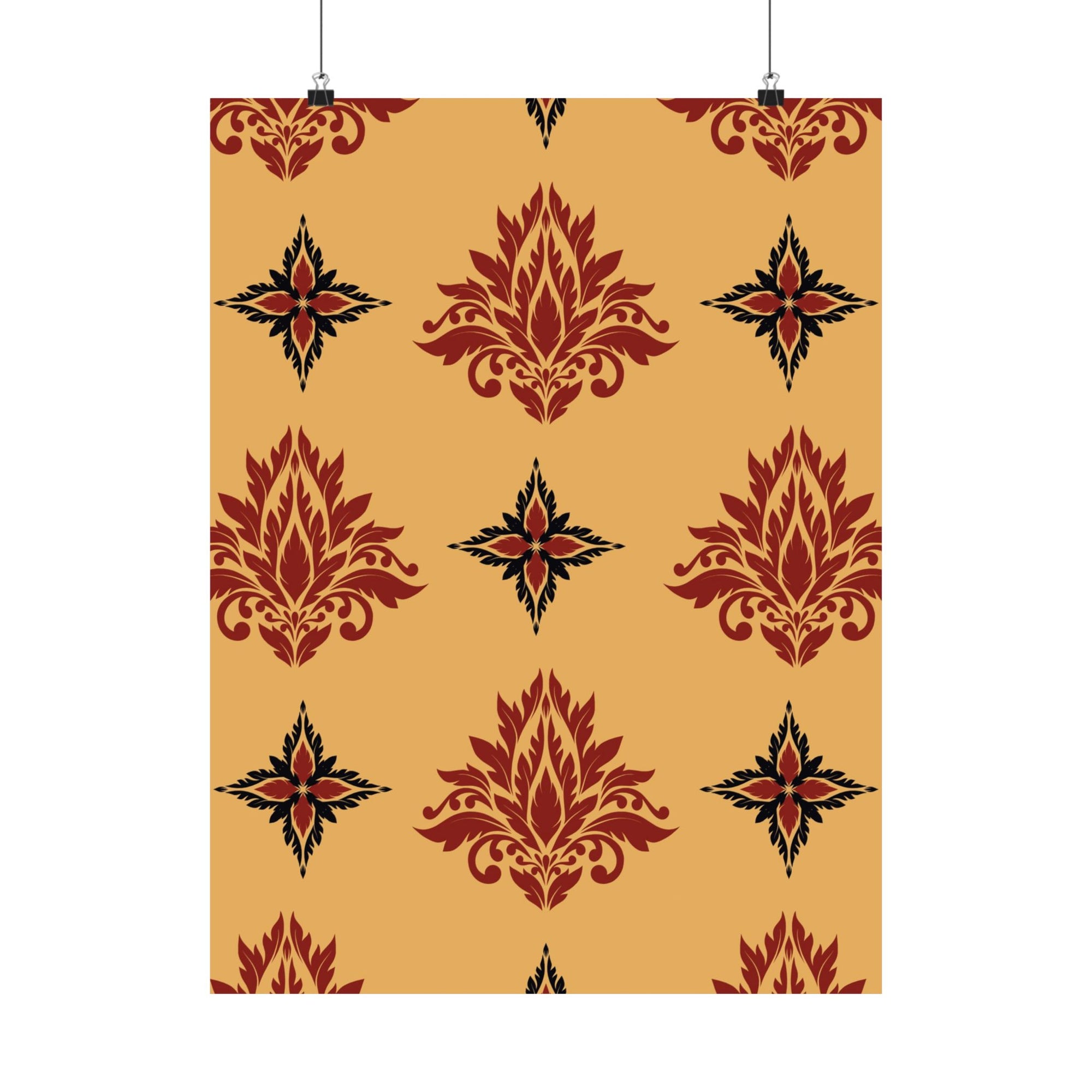Damask Pattern 009 - 18 in x 24 in Matte Poster