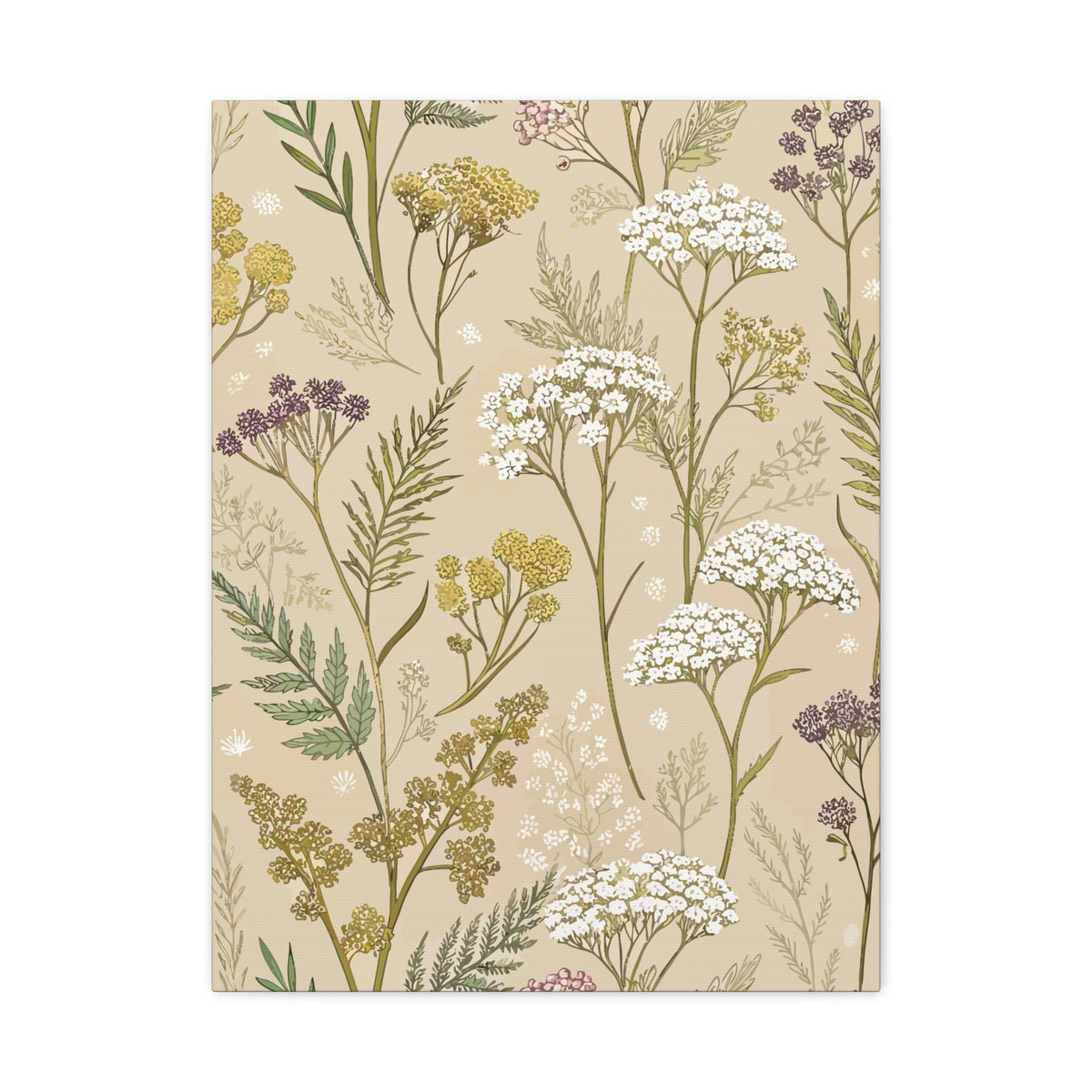 Wildflowers Pattern 068 - 18 in x 24 in Matte Canvas, Stretched, 1.25 in