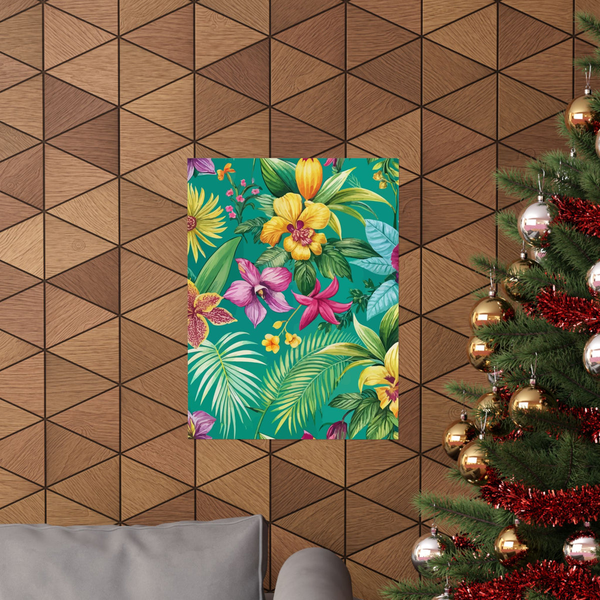 Folk Floral Pattern, Colombian Inspired 02 - 18 in x 24 in Matte Poster