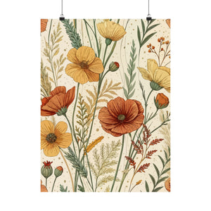 Wildflowers Pattern 007 - 18 in x 24 in Matte Poster