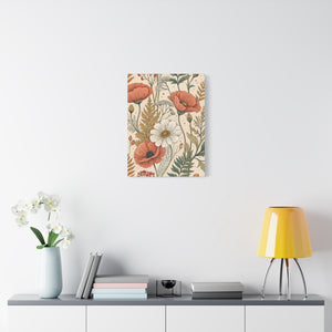 Wildflowers Pattern 018 - 18 in x 24 in Matte Canvas, Stretched, 1.25 in