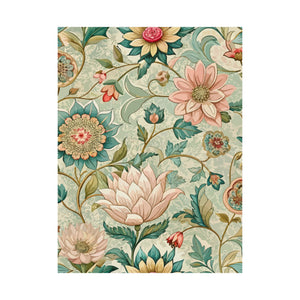 Folk Floral Pattern, Burmese Inspired 01 - 18 in x 24 in Matte Poster