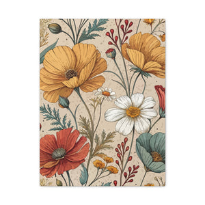 Wildflowers Pattern 031 - 18 in x 24 in Matte Canvas, Stretched, 1.25 in