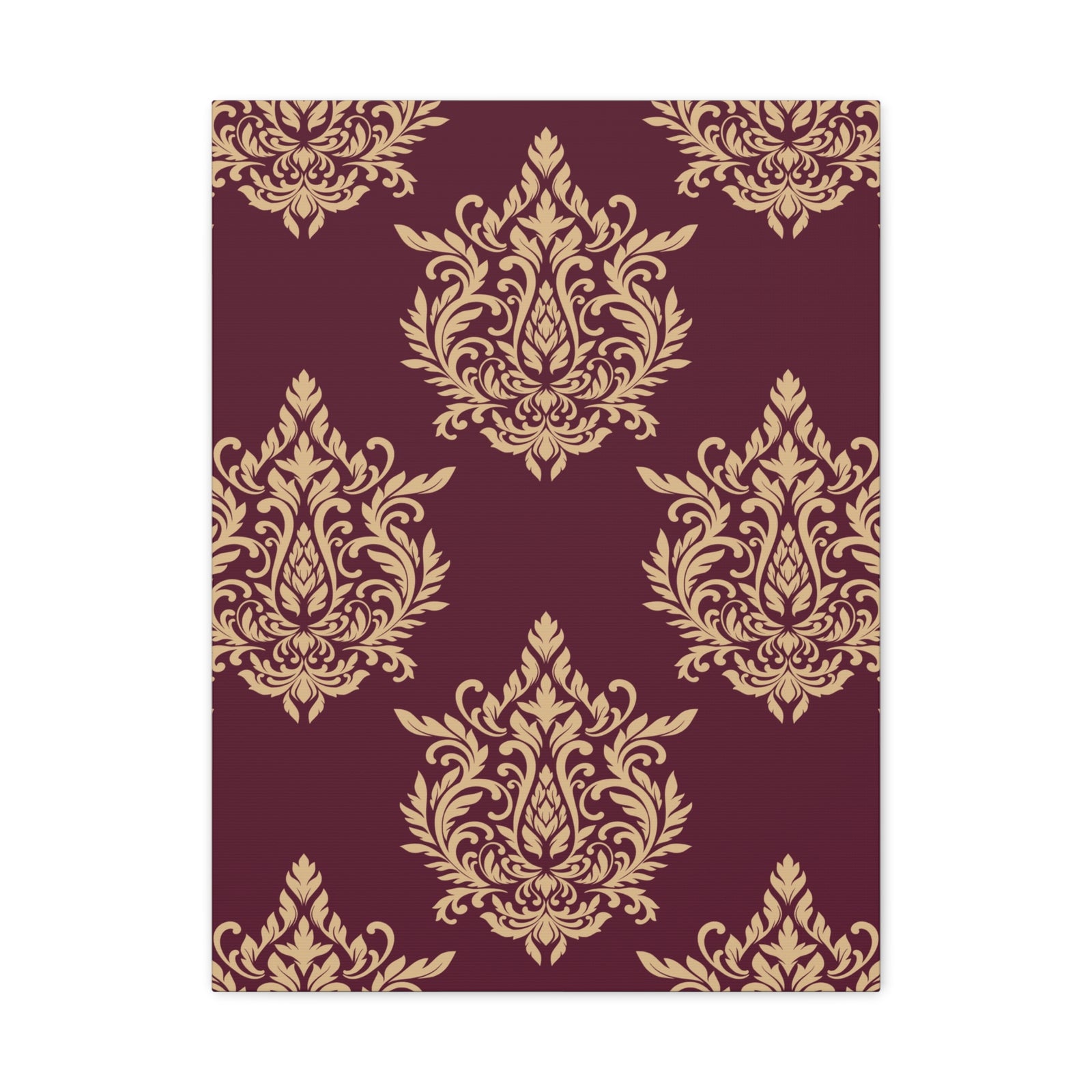 Damask Pattern 013 - 18 in x 24 in Matte Canvas, Stretched, 1.25 in