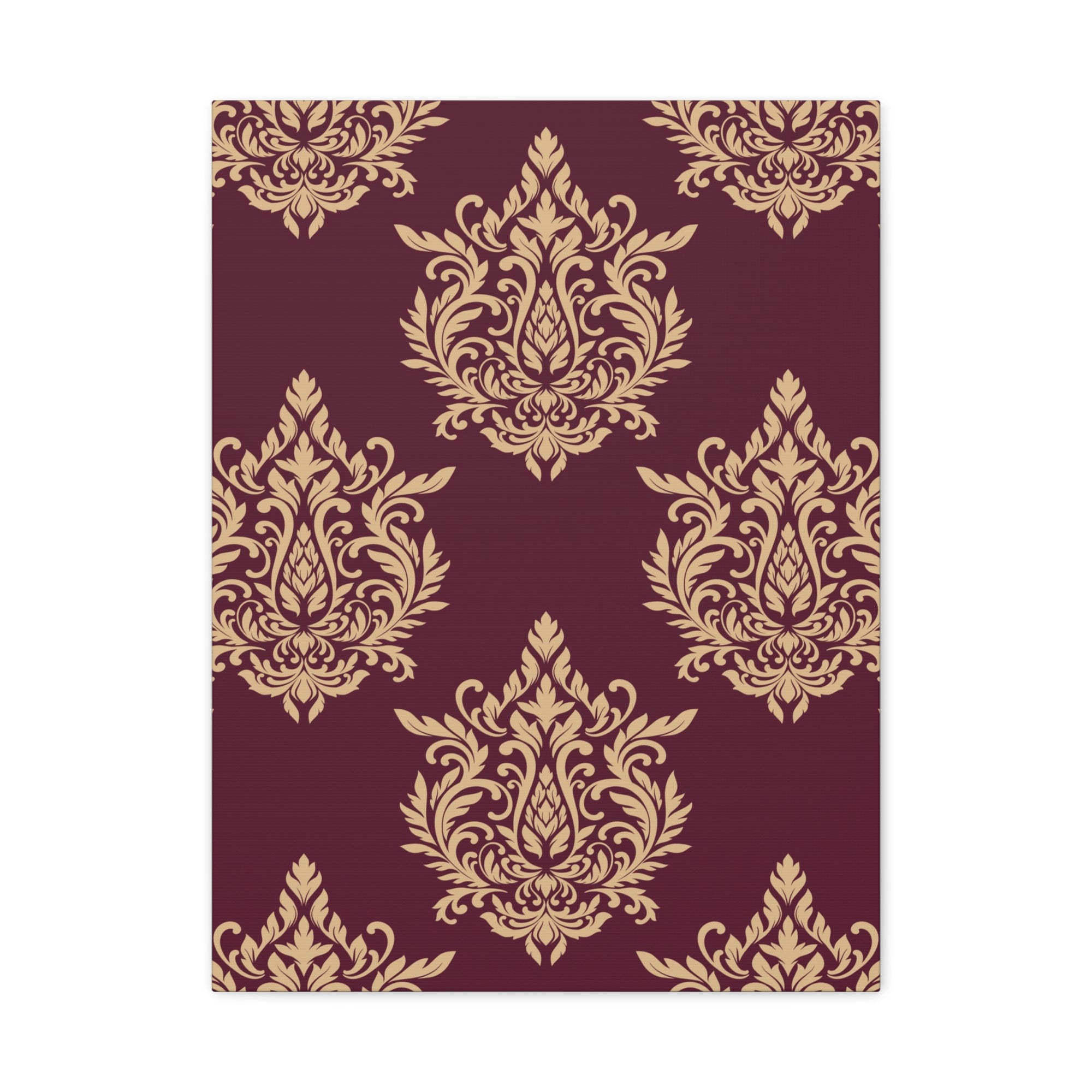 Damask Pattern 013 - 18 in x 24 in Matte Canvas, Stretched, 1.25 in