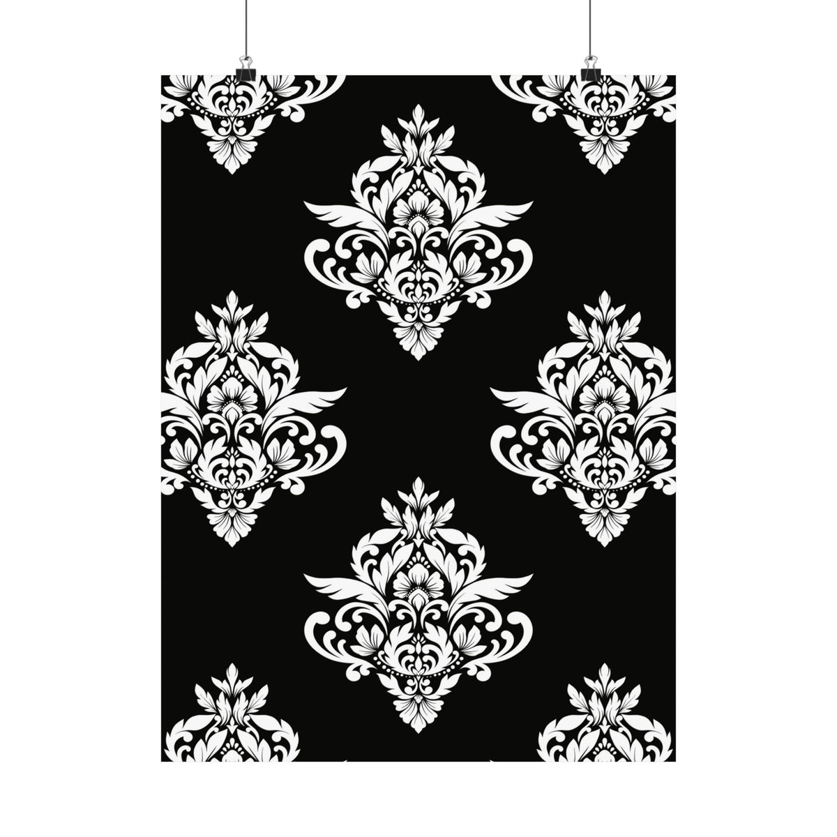 Damask Pattern 025 - 18 in x 24 in Matte Poster