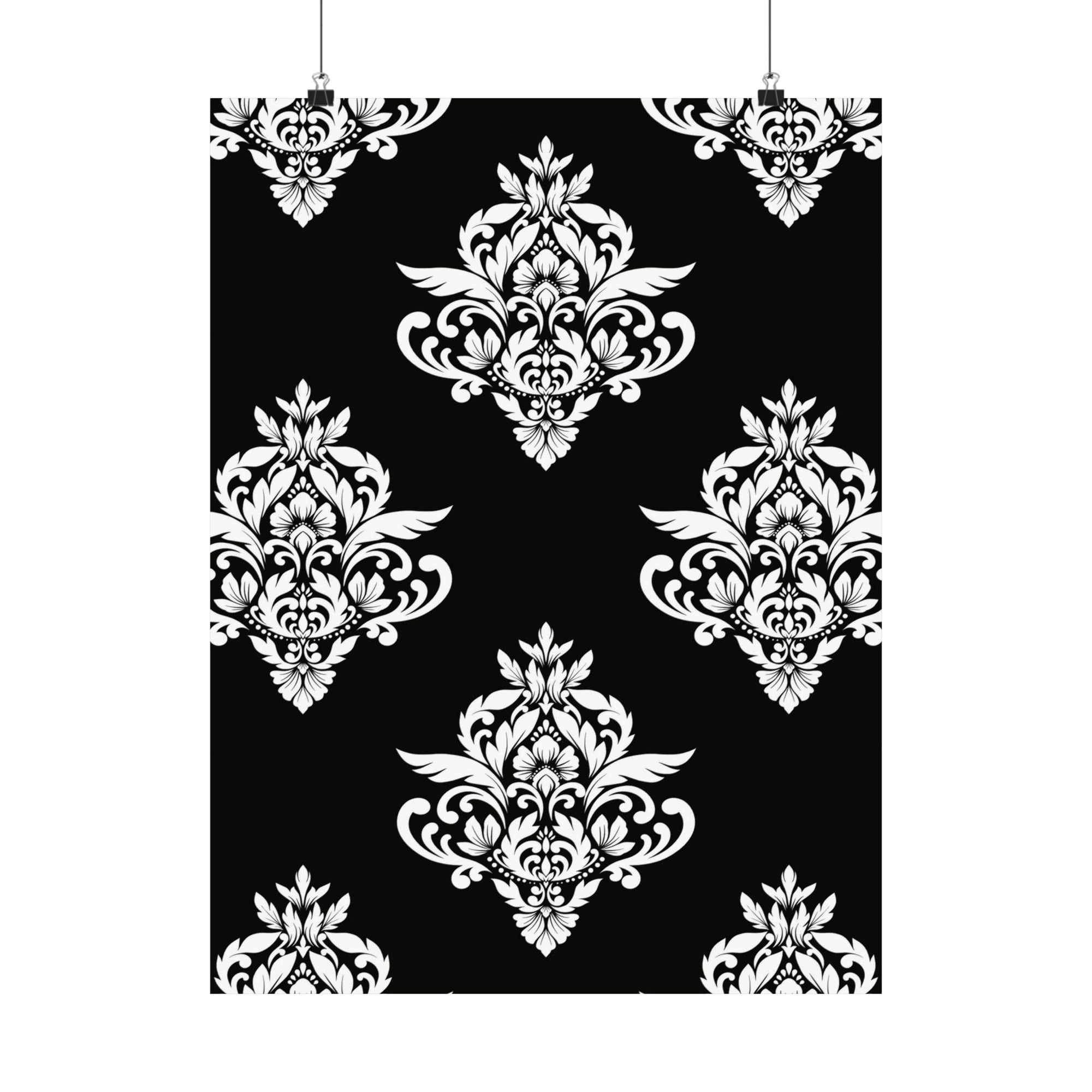 Damask Pattern 025 - 18 in x 24 in Matte Poster