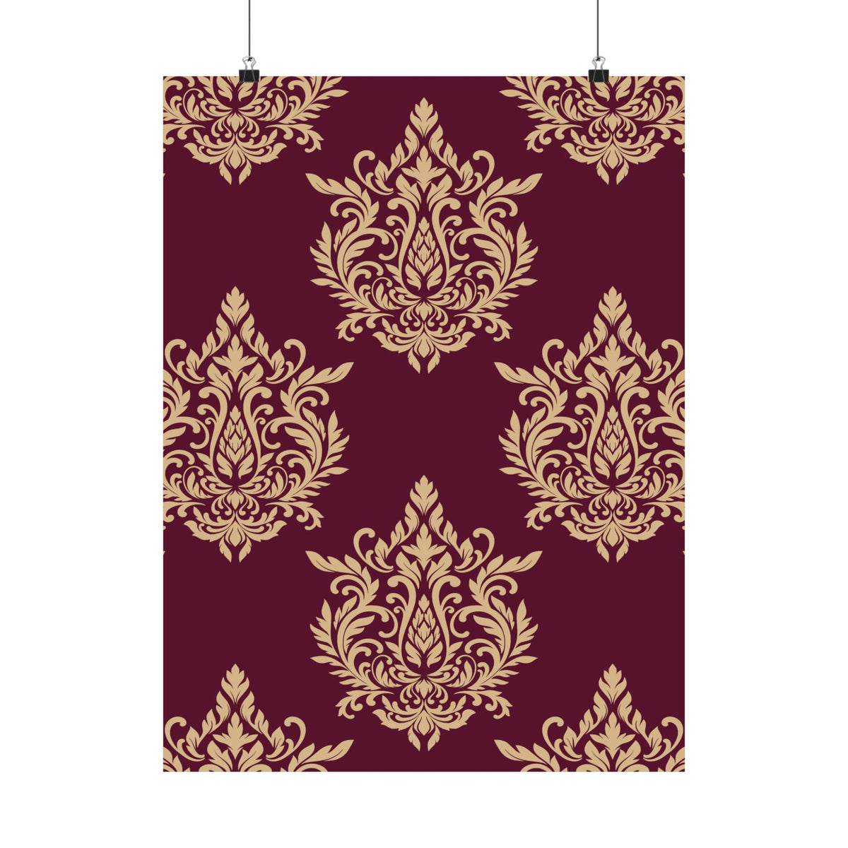 Damask Pattern 013 - 18 in x 24 in Matte Poster