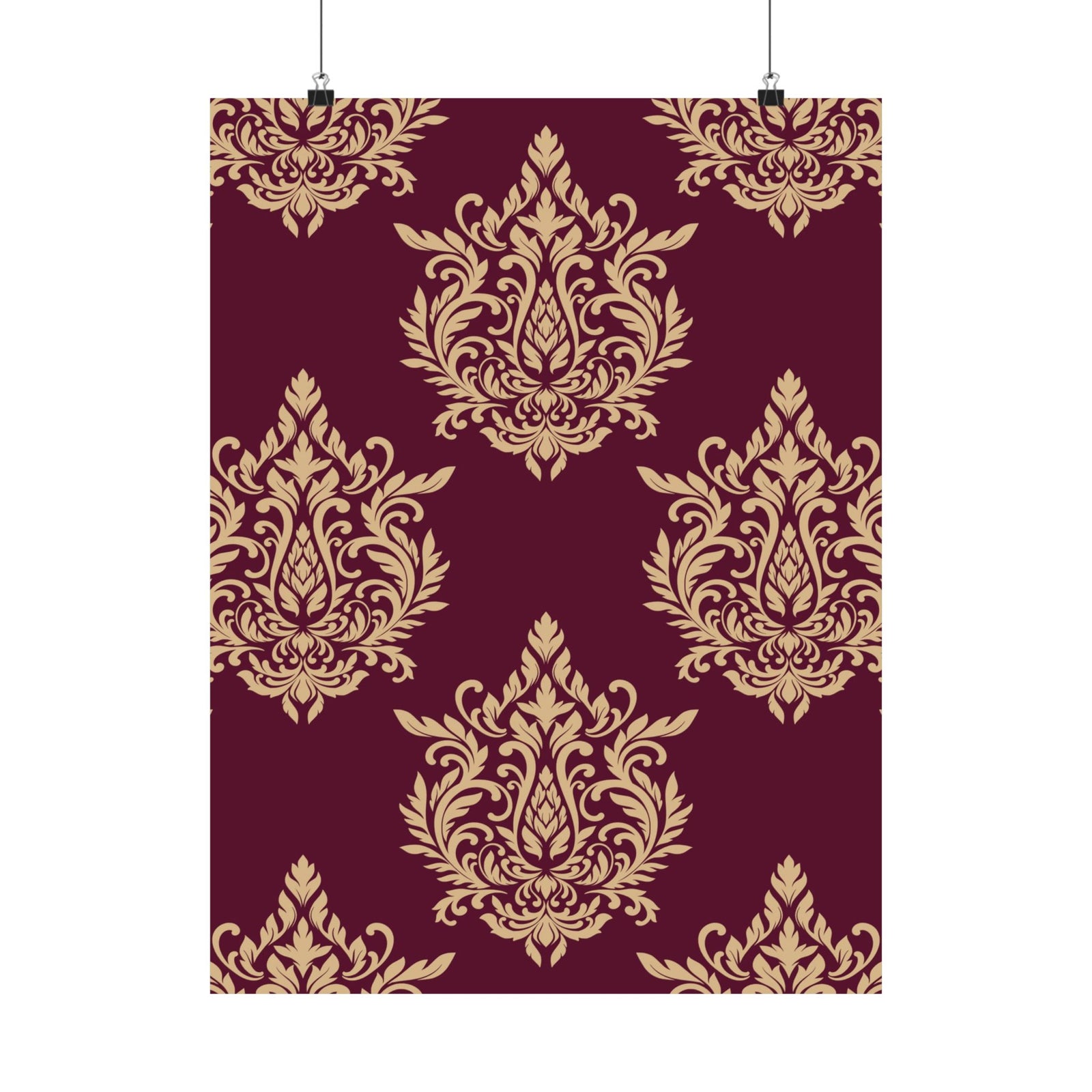 Damask Pattern 013 - 18 in x 24 in Matte Poster
