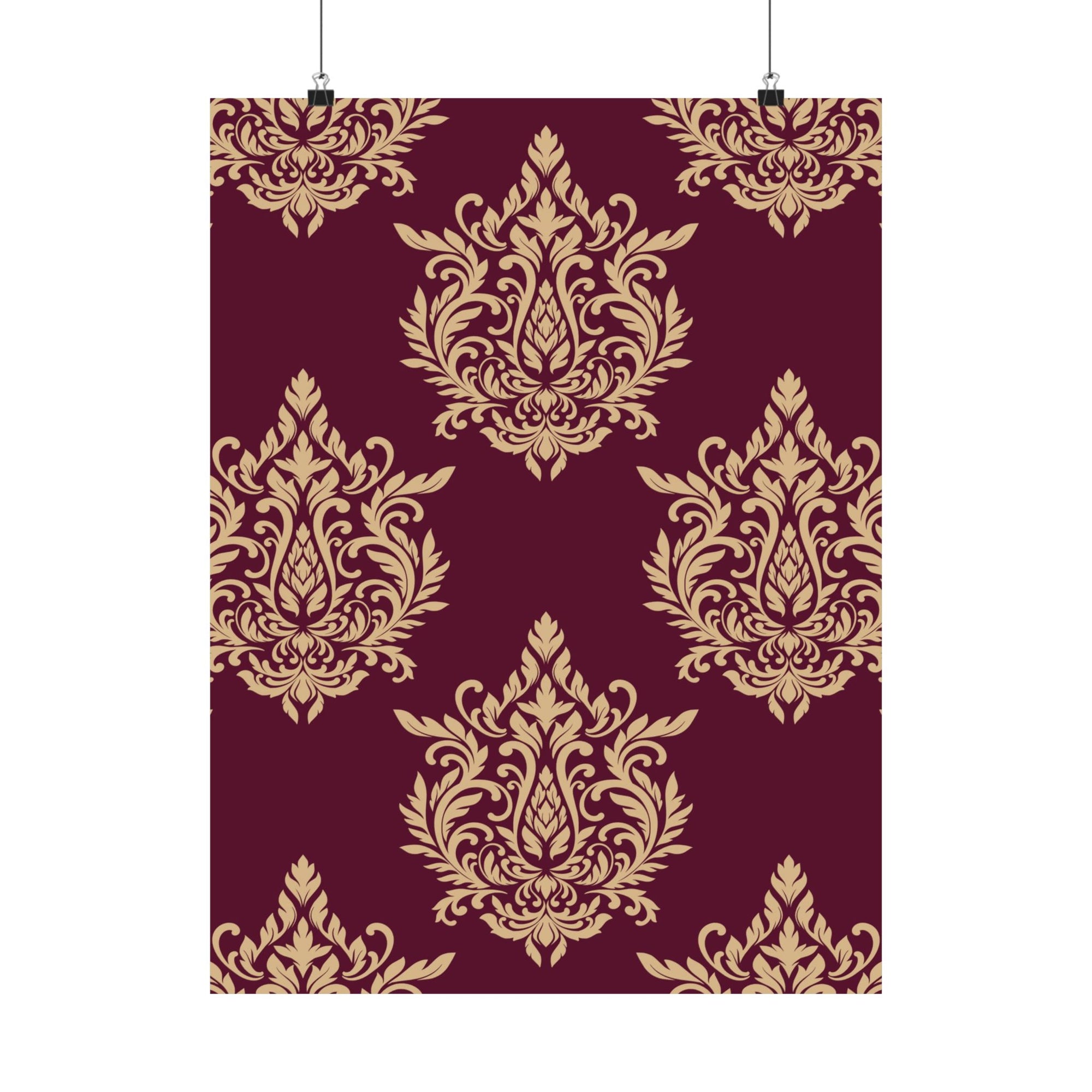 Damask Pattern 013 - 18 in x 24 in Matte Poster