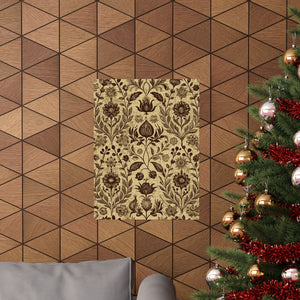 Folk Floral Pattern, Afghan Inspired 02 - 18 in x 24 in Matte Poster