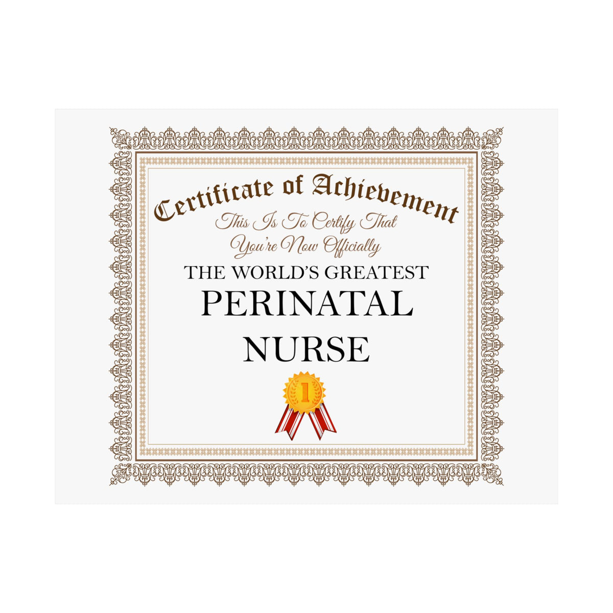World's Greatest Perinatal Nurse - 14 in x 11 in Matte Poster