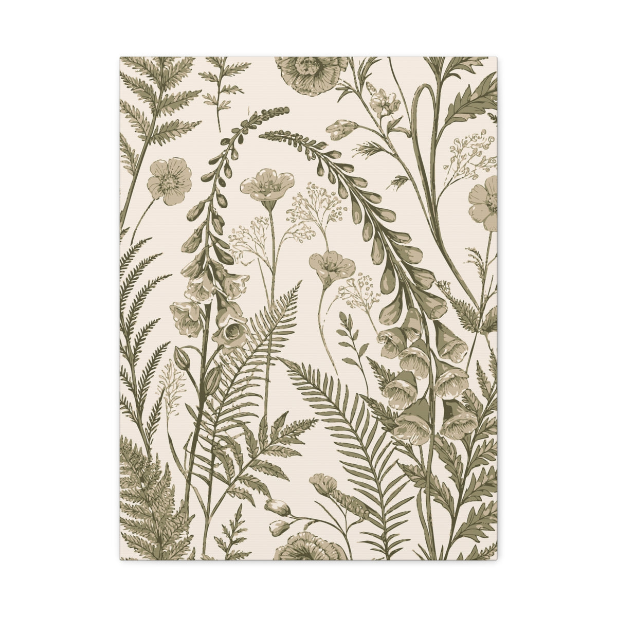 Wildflowers Pattern 084 - 18 in x 24 in Matte Canvas, Stretched, 1.25 in