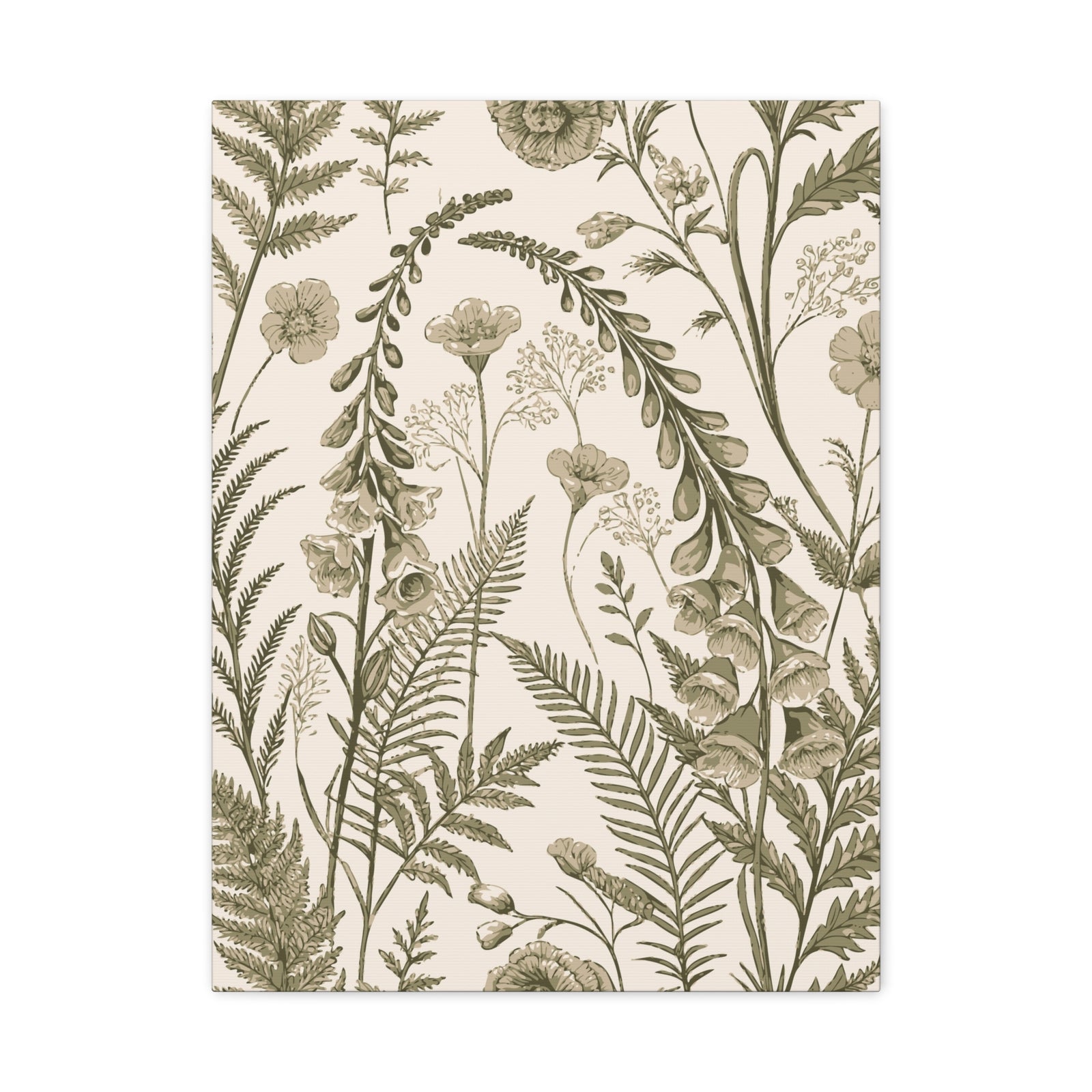 Wildflowers Pattern 084 - 18 in x 24 in Matte Canvas, Stretched, 1.25 in