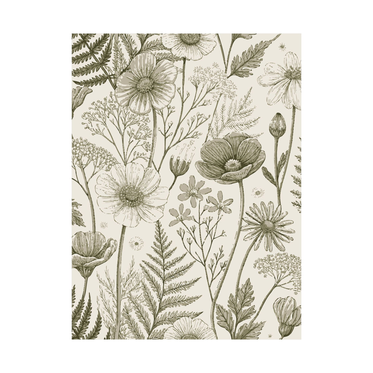 Wildflowers Pattern 149 - 18 in x 24 in Matte Poster