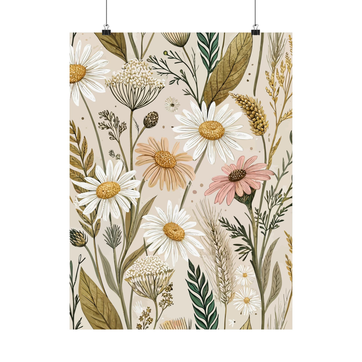 Wildflowers Pattern 012 - 18 in x 24 in Matte Poster
