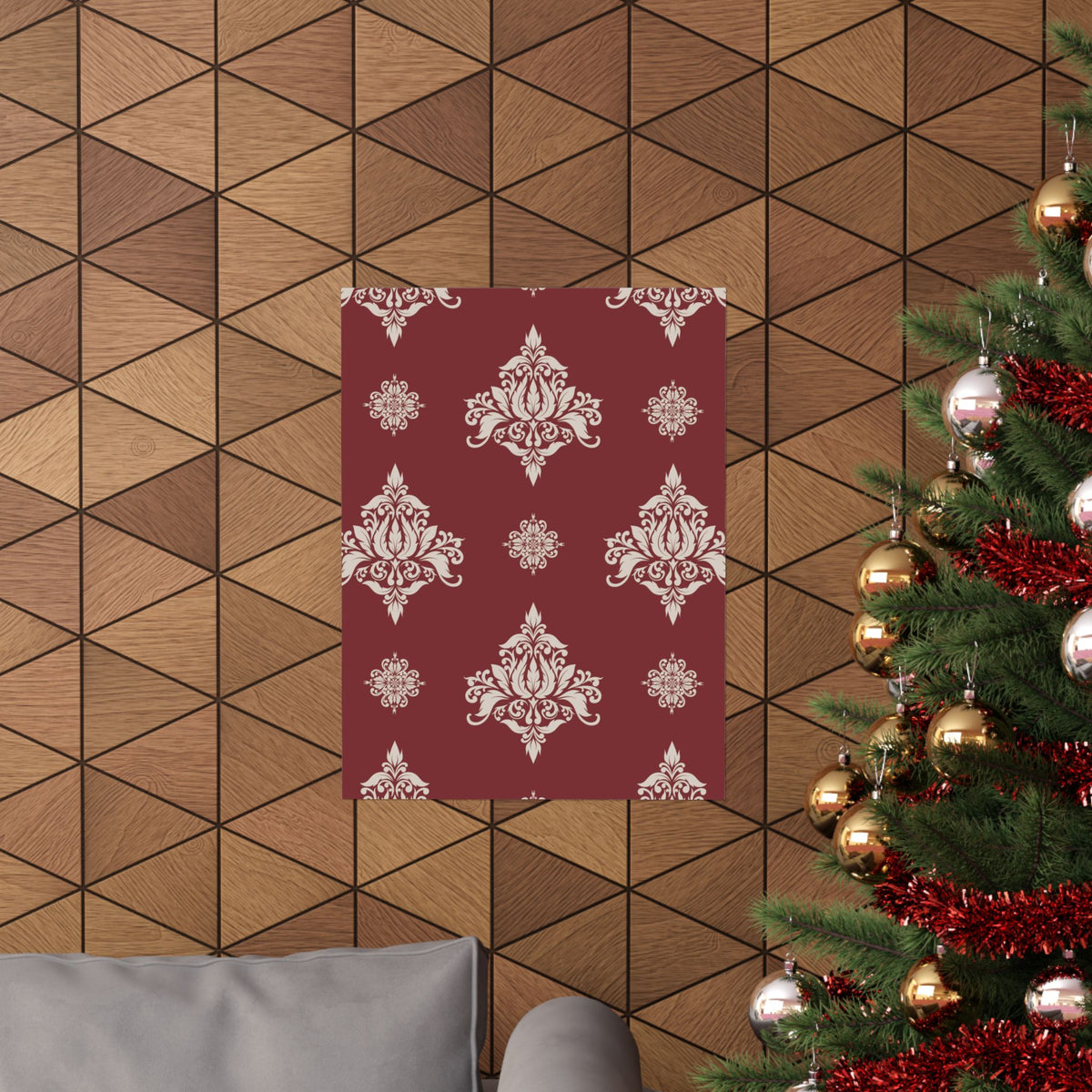 Damask Pattern 011 - 18 in x 24 in Matte Poster