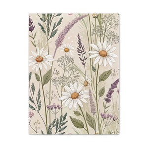 Wildflowers Pattern 147 - 18 in x 24 in Matte Canvas, Stretched, 1.25 in