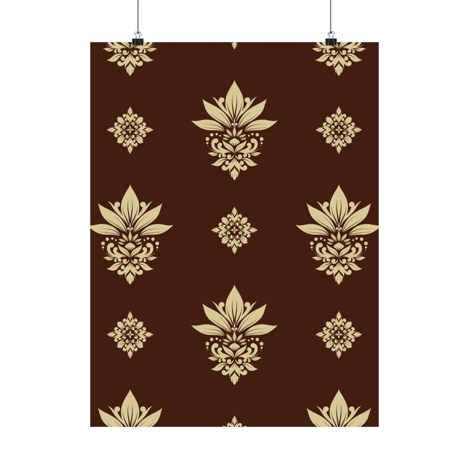 Damask Pattern 002 - 18 in x 24 in Matte Poster