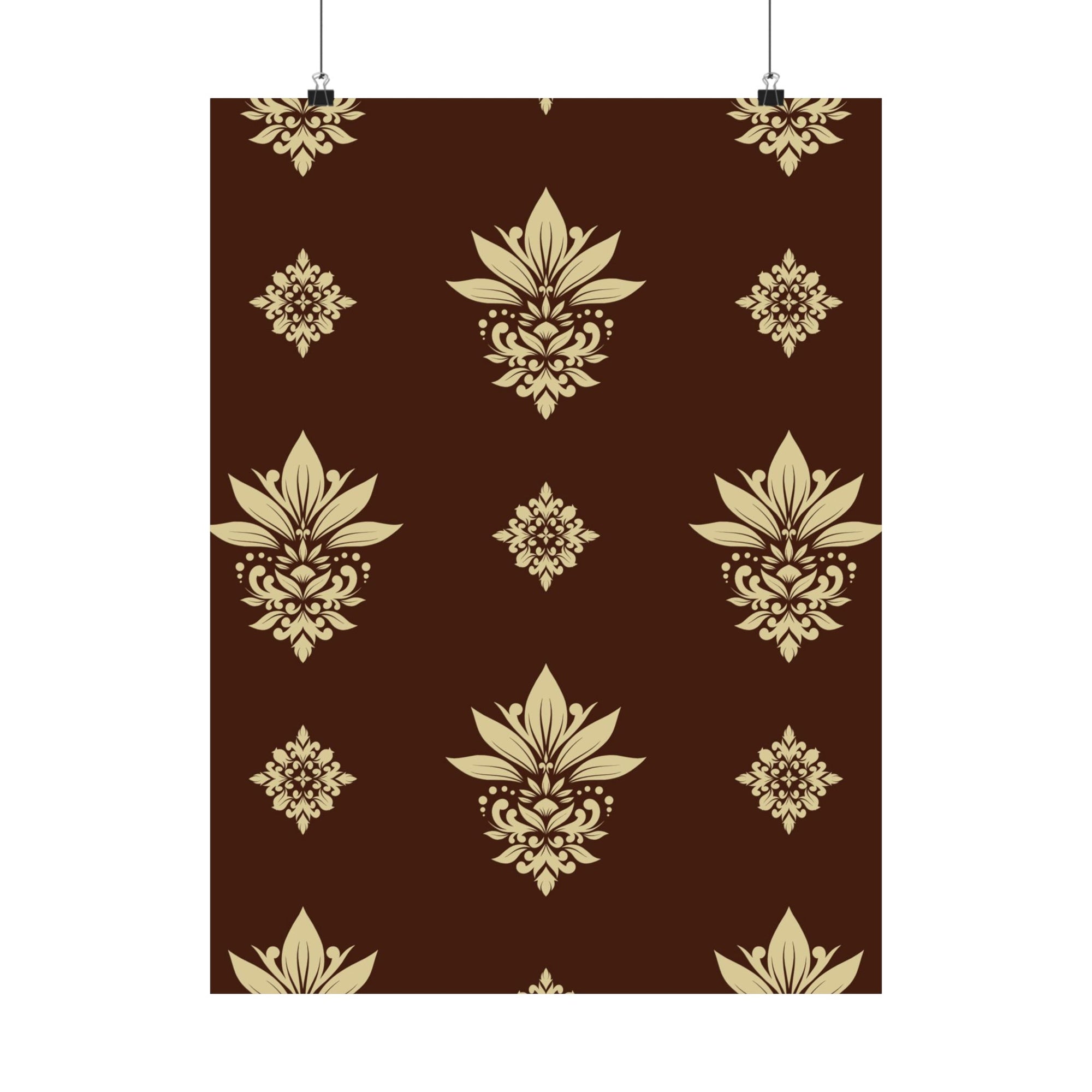 Damask Pattern 002 - 18 in x 24 in Matte Poster