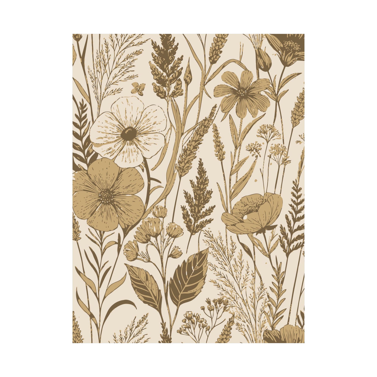 Wildflowers Pattern 003 - 18 in x 24 in Matte Poster
