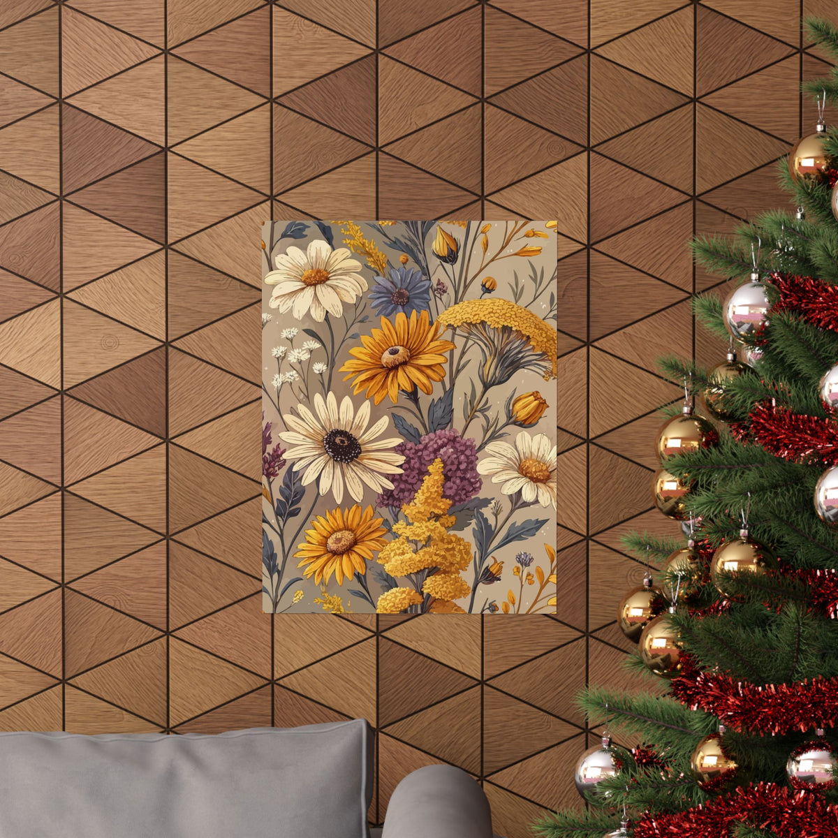 Wildflowers Pattern 024 - 18 in x 24 in Matte Poster