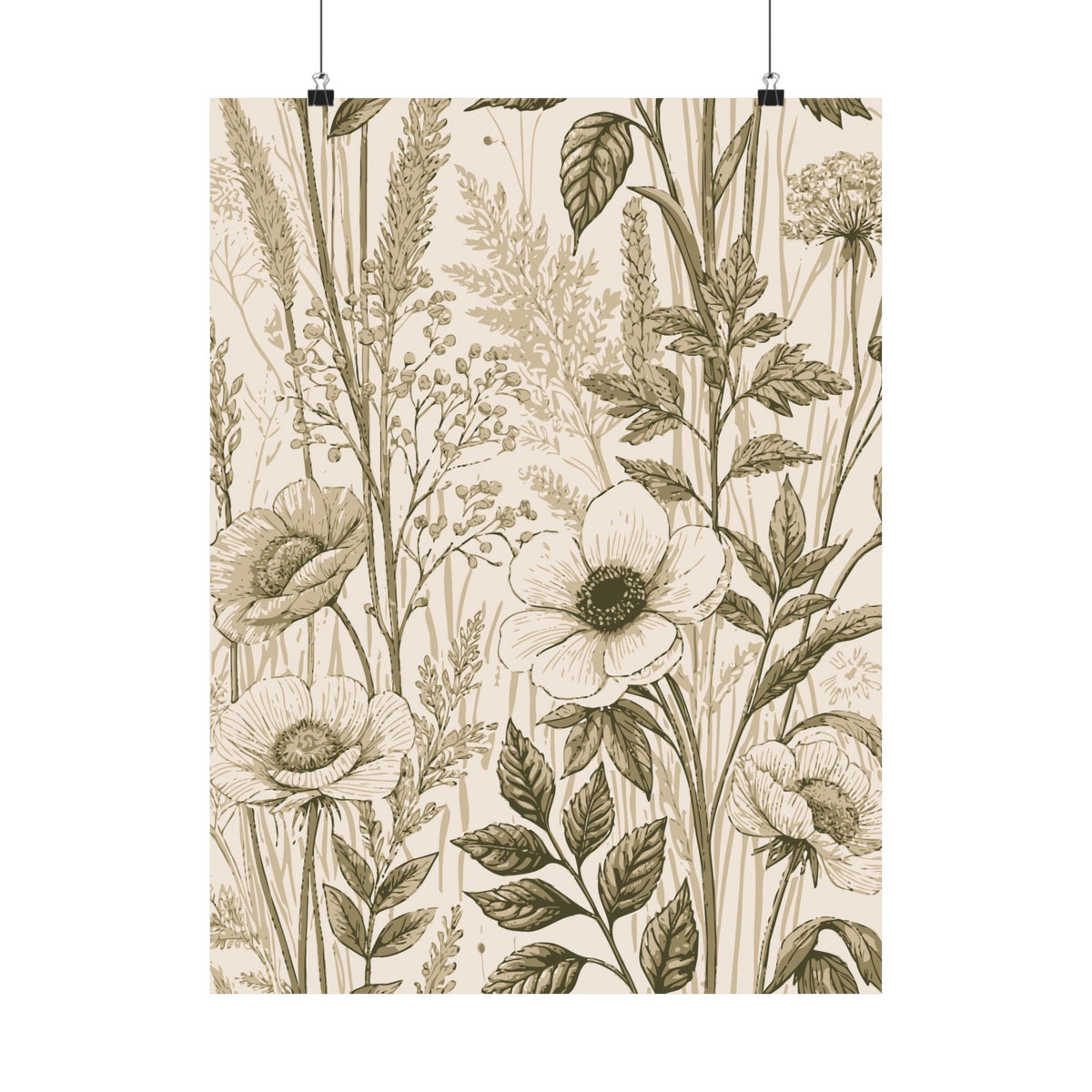 Wildflowers Pattern 117 - 18 in x 24 in Matte Poster