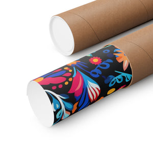 Mexican Floral Fiesta Pattern 053 - 18 in x 24 in Matte Poster