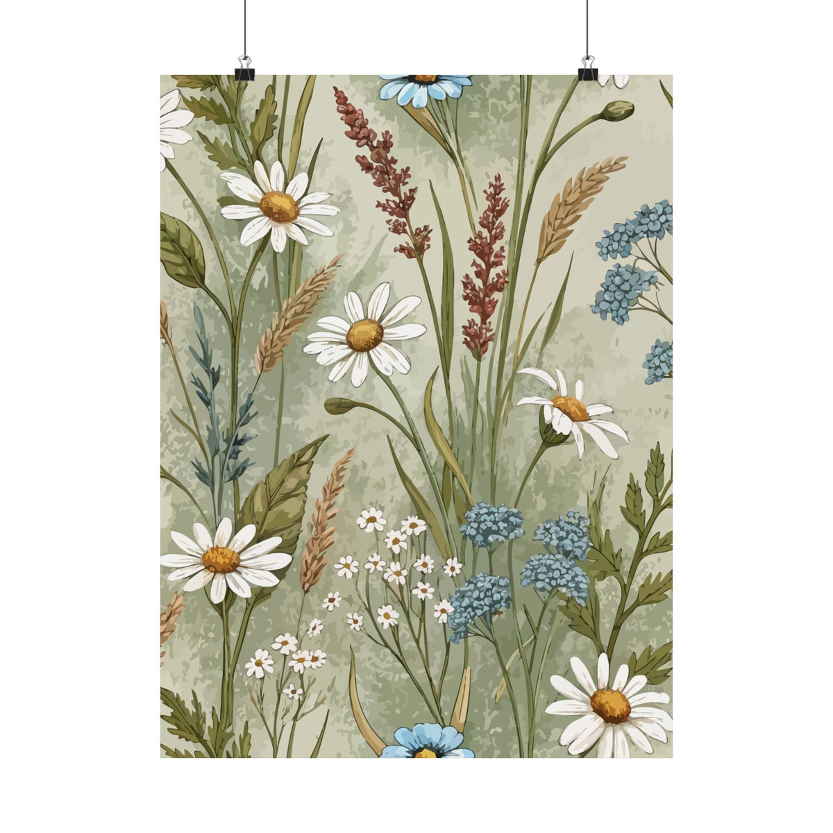 Wildflowers Pattern 167 - 18 in x 24 in Matte Poster