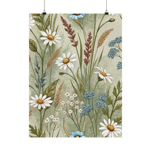 Wildflowers Pattern 167 - 18 in x 24 in Matte Poster
