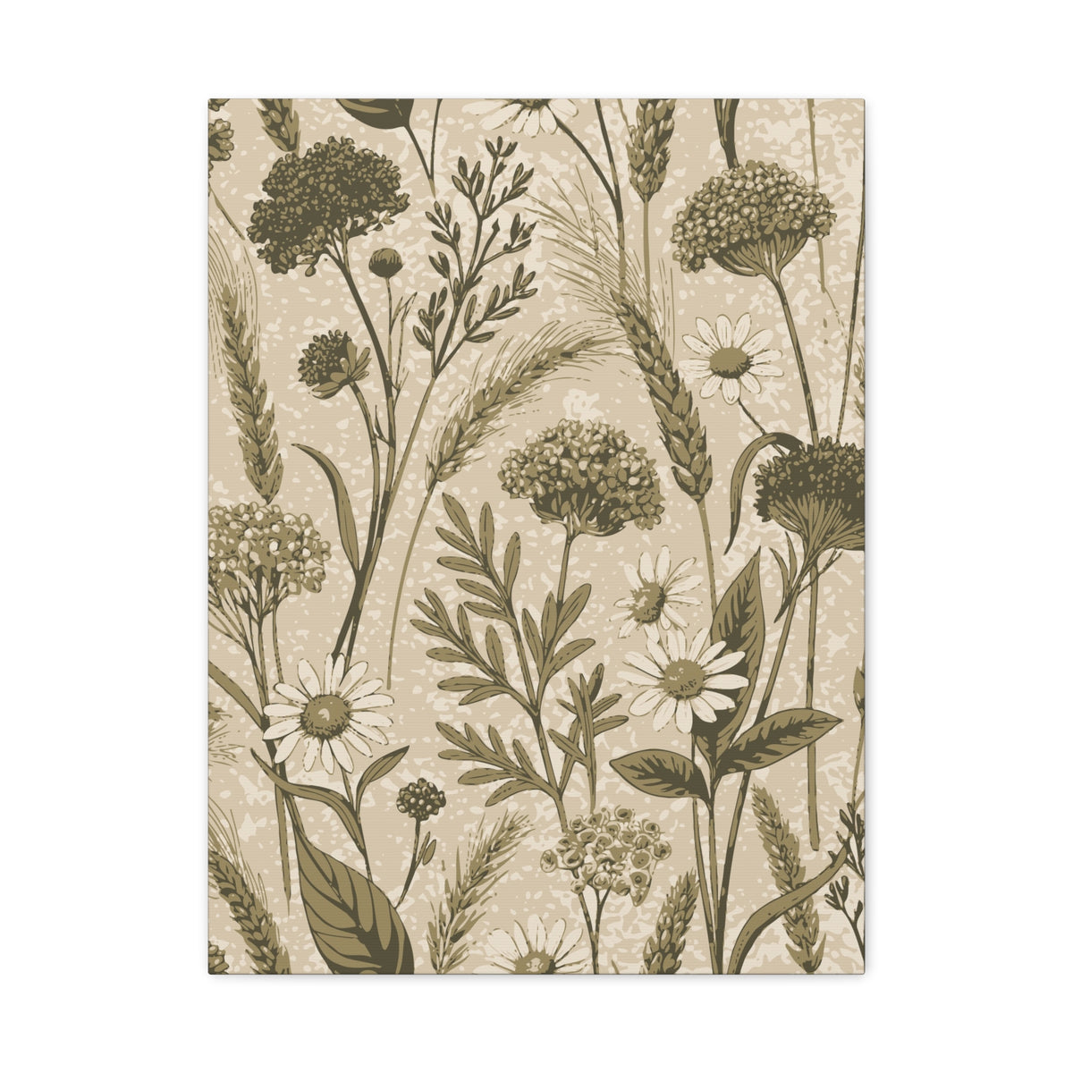 Wildflowers Pattern 081 - 18 in x 24 in Matte Canvas, Stretched, 1.25 in